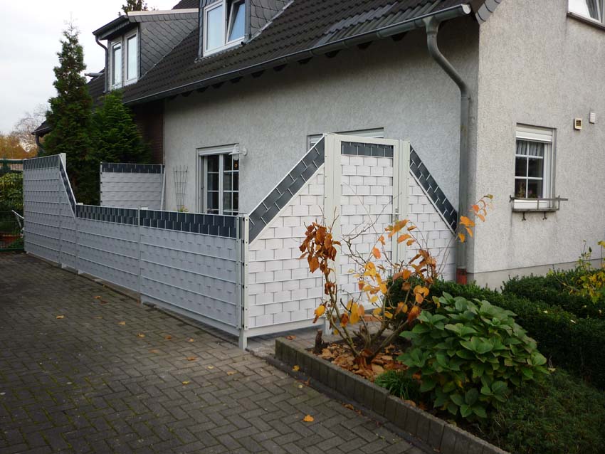 Sichtschutz, Sichtschutzzaun aus Doppelstabmatten