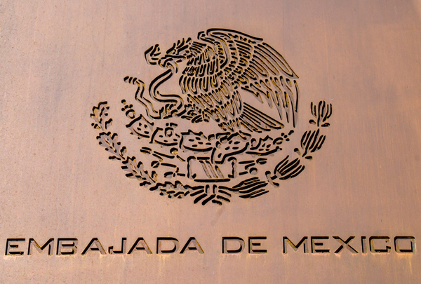 rotec lasert Logo für die Botschaft von Mexiko